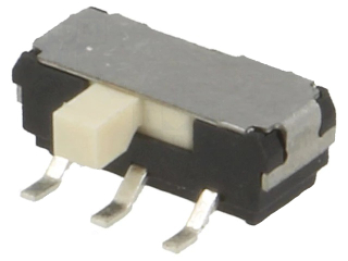 Switch, Slide, R/A, 6p, SMD, DPDT ON-ON, 0.3A/6VDC, 19x3.5x3.5mm 