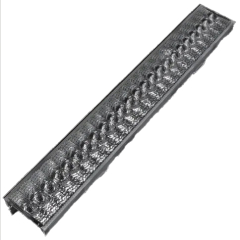 Linear lens for 20 and 24 mm wide LED module, 285x40x10mm, Asymmetric beam, clip fixing