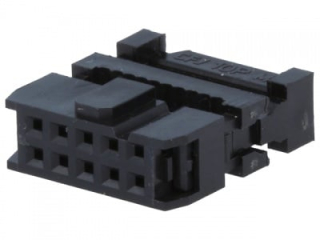 IDC (flat cable) socket connector 2x7, 1.27mm 