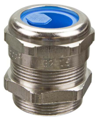 EMV cable gland blueglobe TRI, M20 x 1.5, SW24, Nickel-plated brass, Conn.thread:15mm long, Sealing range 9.0-14mm