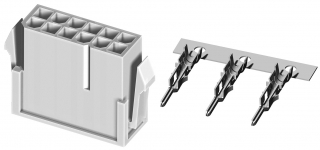 Plug connector, 4.20mm 2X6P 9A/600V