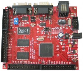 Development prototype board with 1MB SRAM, 4MBFLASH, CAN, RS232, ETHERNET, SD/MMC