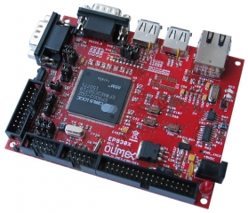 Development board for EP9301/EP9302 ARM920T microcontroller with USB, RS232, ethernet and compactFLASH connector