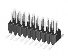 Pin Header, Vertical, SMD, 2X20, P1.27mm, Pin/Insulator=3.0/1.0mm, w/o Peg, 1.0A AC/DC