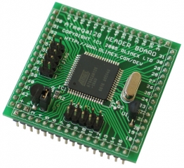 AT90CAN128 header board with ICSP and JTAG connector
