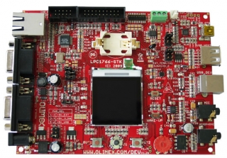 Development prototype board with LPC1766 TFT LCD, USB, ETHERNET, SD/MMC