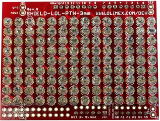 Lot Of LEDs shields with 3mm LEDs in red - ASSEMBLED