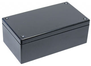 Plastic Box 135x75x50, Black, ABS