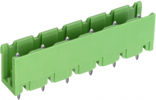 12A 400V AC Pin Strip Female 3POLE 7.62мм; вертикална; зелена