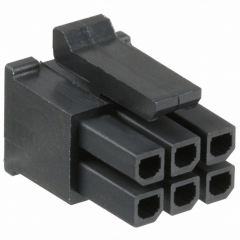 Micro-Fit 3.0 Receptacle Housing, Dual Row, 6 Circuits, UL 94V-0, Low-Halogen Since Inception, Black
