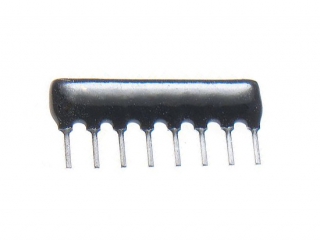 8 resistors with 8 terminals (SIP) 470 Ohm