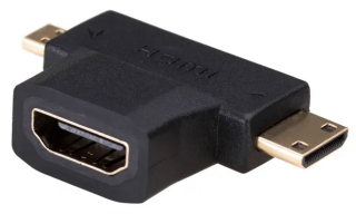 Adapter Akyga AK-AD-23 HDMI (f) / mini HDMI (m) / micro HDMI (m)