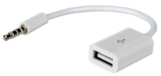Adapter with cable Akyga AK-AD-24 USB A (f) / mini Jack (m) 15cm