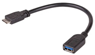 Adapter with cable Akyga AK-AD-30 USB A 3.0 (f) / micro USB 3.0 (m) OTG 15cm