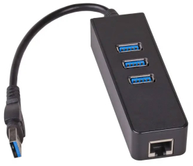 Hub USB Akyga AK-AD-32 network card USB A (m) / 3x USB A (f) / RJ45 (f) 10/100/1000 ver. 3.0 15cm