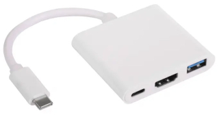 Hub USB Akyga AK-AD-57 USB type C (m) / USB 3.0 A (f) / USB type C (f) / HDMI (f) 20cm