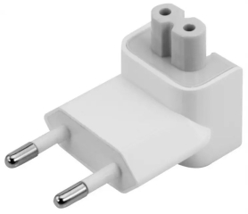 EU Replacement Wall Adapter Plug Akyga AK-AD-60 Duckhead Apple Magsafe CEE 7/16 to C7 white
