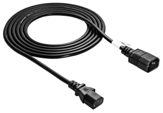 Power Cable Akyga AK-PC-07A Extension CCA 3x0.75mm2 IEC C13 / C14 3 m