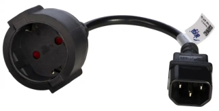 Power Cable Akyga AK-PC-10A CCA 3x1mm2 CEE 7/3 / IEC C14 15 cm