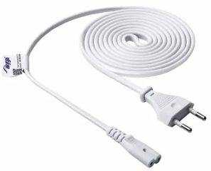 Figure Eight Power Cable Akyga AK-RD-06A CCA 2x0.5mm? CEE 7/16 / IEC C7 1.5 m bia?y