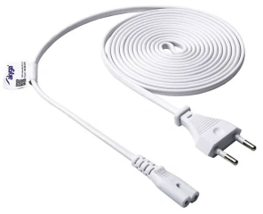 Figure Eight Power Cable Akyga AK-RD-07A CCA 2x0.5mm? CEE 7/16 / IEC C7 3 m bia?y