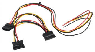 Service cable for PC PSU Akyga AK-SC-24 Molex (f) / Sata (f) / Sata (f) 40 / 15 / 15 cm