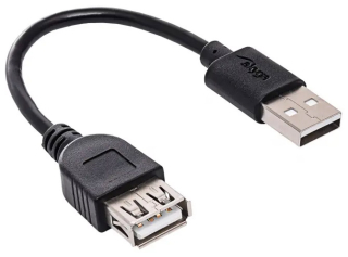 Cable USB Akyga AK-USB-23 USB A (m) / USB A (f) ver. 2.0 15cm