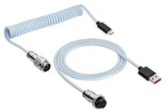 Cable USB Akyga AK-USB-48 USB A (m) / USB type C (m) Coiled Aviator ver. 2.0 3m