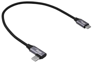Cable USB Akyga AK-USB-53 USB type C (m) / USB type C (m) Angle ver. 2.0 60W 0.3m