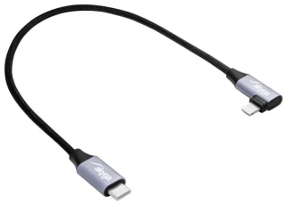 Cable USB Akyga AK-USB-55 USB type C (m) / Lightning (m) Angle ver. 2.0 30W 0.3m