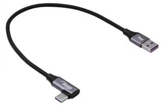 Cable USB Akyga AK-USB-58 USB type A (m) / USB type C (m) Angle ver. 2.0 60W 0.3m