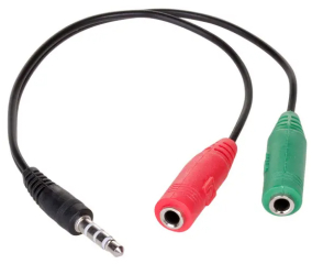 Adapter with cable Akyga AK-AV-08 mini Jack (m) / 2x mini Jack (f) 15cm