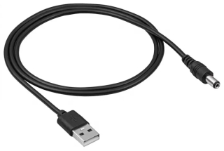 DC Cable Akyga AK-DC-01 CU USB A (m) / 5.5 x 2.1 mm (m) 0.8 m