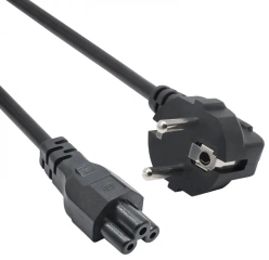Clover Power Cable Akyga AK-NB-08C CU 3x0.75mm? CEE 7/7 / IEC C5 1m