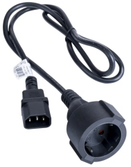 Extension Power Cable Akyga AK-PC-13A CU 3x0.75mm? CEE 7/3 / IEC C14 1 m