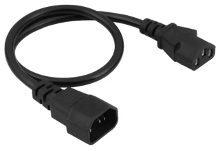 Power Cable Akyga AK-PC-14A Extension CCA 3x0.5mm2 IEC C13 / C14 0.5m