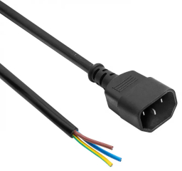 Power Cable with Open Tin Akyga AK-OT-08C CU 3x1mm? IEC C14 1m