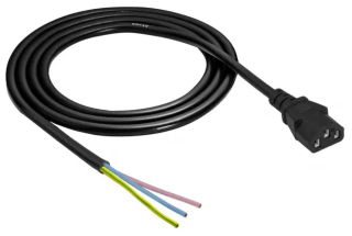 Open Tip Power Cable Akyga AK-OT-02A CCA 3x0.5mm? IEC C13 1.5 m