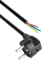 Power Cable with Open Tin Akyga AK-OT-01A CCA 3x0.5mm2 CEE 7/7 1.5 m