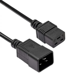 Server Extension Power Cable Akyga AK-UP-03 CU 3x1mm? IEC C19 / IEC C20 1.8 m