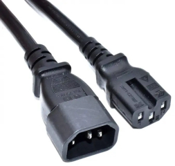 Server Extension Power Cable Akyga AK-UP-05 CU 3x1mm? IEC C14 / IEC C15 1 m