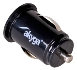 Car charger 12/24V Akyga AK-CH-02 10.5W 2x USB-A 5V / 2.1A black