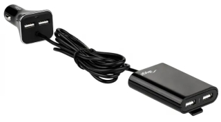 Car charger 12/24V Akyga AK-CH-10 45W 4x USB-A 5V / 9A modular black