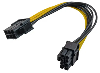 Adapter with cable Akyga AK-CA-07 PCI-E 6 pin (m) / PCI-E 8 pin (f) 20cm