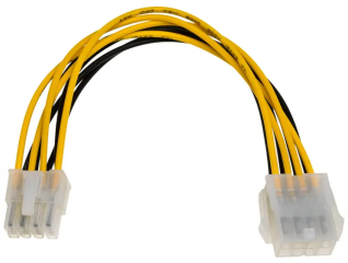 Adapter with cable Akyga AK-CA-08 extension P8 8 pin (f) / P8 8 pin (m) P4+4 20cm