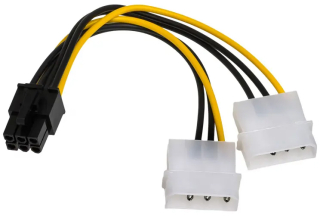 Adapter with cable Akyga AK-CA-13 2x Molex (m) / PCI-E 6 pin (f) 15cm