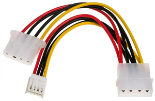 Adapter with cable Akyga AK-CA-14 Molex (m) / Molex (f) / mini Molex (f) 2x 15cm