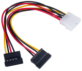 Adapter with cable Akyga AK-CA-16 Molex (m) / 2x SATA (f) 2x 15cm
