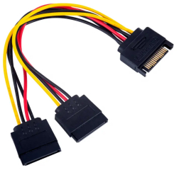 Adapter with cable Akyga AK-CA-31 SATA (m) / 2x SATA (f) 2x 15cm