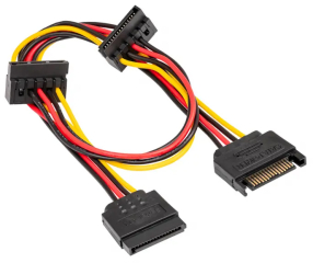 Adapter with cable Akyga AK-CA-41 SATA (m) / 3x SATA (f) 3x 15cm